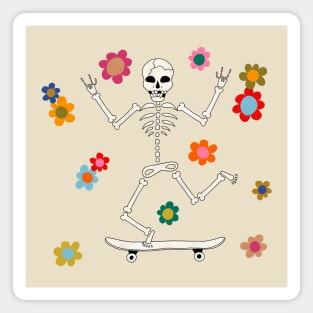 Skater Skeleton Magnet